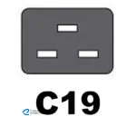 کابل برق 3 پین سرور منبع تغذیه بافو مدل EU-C19 3Cx1.5MM طول 1.8 متر