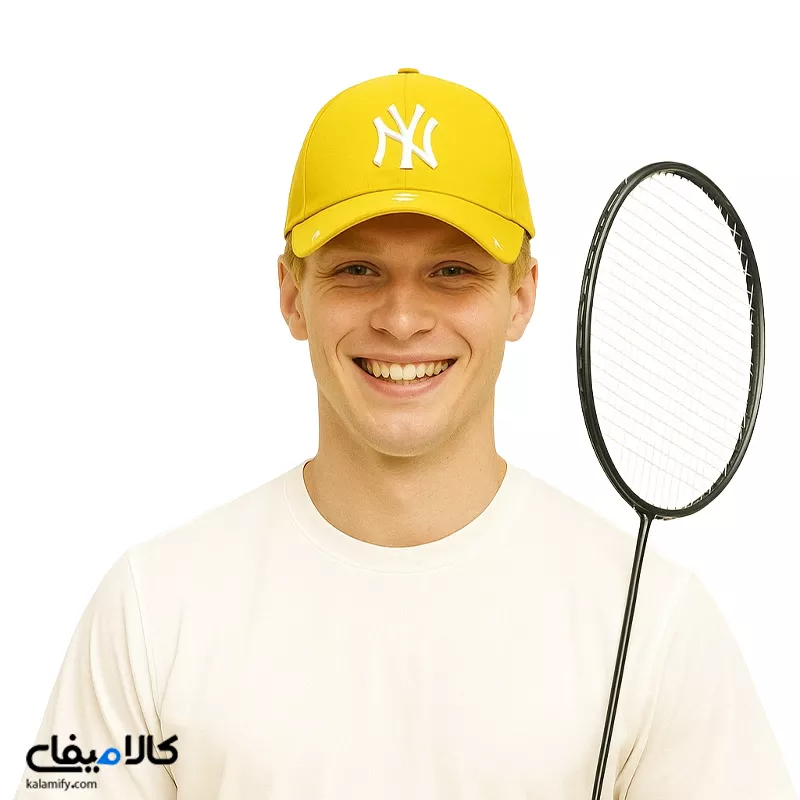 کلاه آفتابی مدل NY رنگ زرد