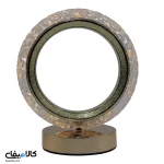 چراغ خواب شارژی دایره ای لمسی با تنظیم نور 3 حالته طرح کریستال