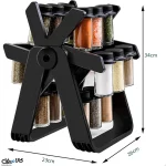 جا ادویه چرخ و فلکی رنگ مشکی 18 پارچه - تصویر 3