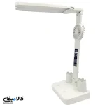 چراغ مطالعه تاشو چندکاره رومیزی LED با پنکه، ساعت و تاریخ و دمای اتاق دیجیتال و شارژر USB - تصویر 4