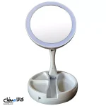 آینه آرایشی رومیزی چراغ دار تاشو با آیینه بزرگنمایی