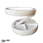 آینه آرایشی رومیزی چراغ دار تاشو با آیینه بزرگنمایی - تصویر 13