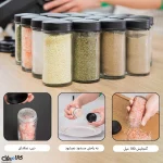 جا ادویه چرخ و فلکی رنگ مشکی 18 پارچه - تصویر 7