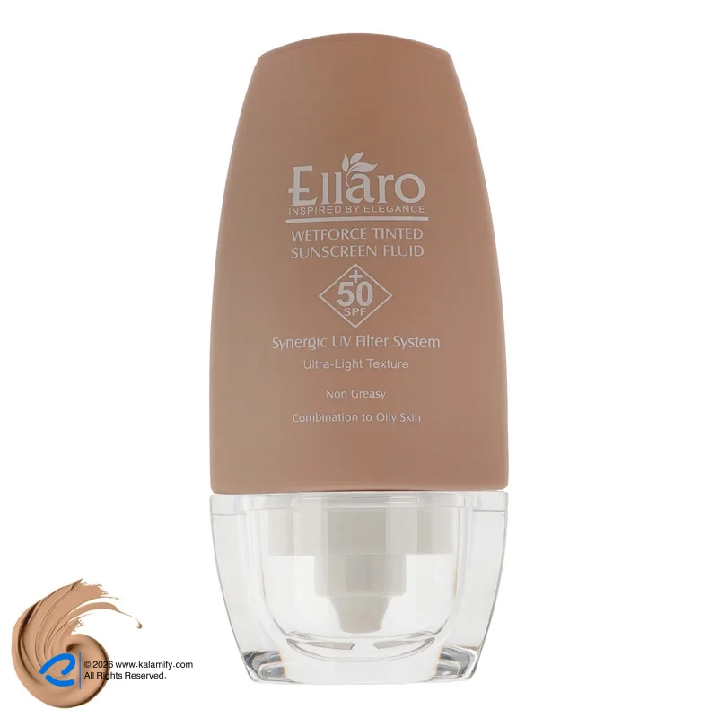 فلوئید ضد آفتاب رنگی صورت الارو SPF 50 مدل Wetforce محافظ در برابر اشعه UVA و UVB مناسب برای پوست چرب و مختلط حجم 50 میلیلیتر فلوئید ضد آفتاب رنگی صورت الارو SPF 50 مدل Wetforce