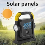 چراغ قوه و اضطراری کمپی دارای پاوربانک مدل Hello Cloud  شارژ با انرژی خورشیدی - تصویر 5