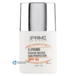 فلوئید ضدآفتاب بی‌رنگ پرایم SPF50 مدل C-Prime Fusion Water مناسب انواع پوست، حجم 40 میلی‌لیتر