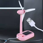 چراغ مطالعه و پنکه شارژی لمسی؛شارژ با انرژی خورشیدی - تصویر 3