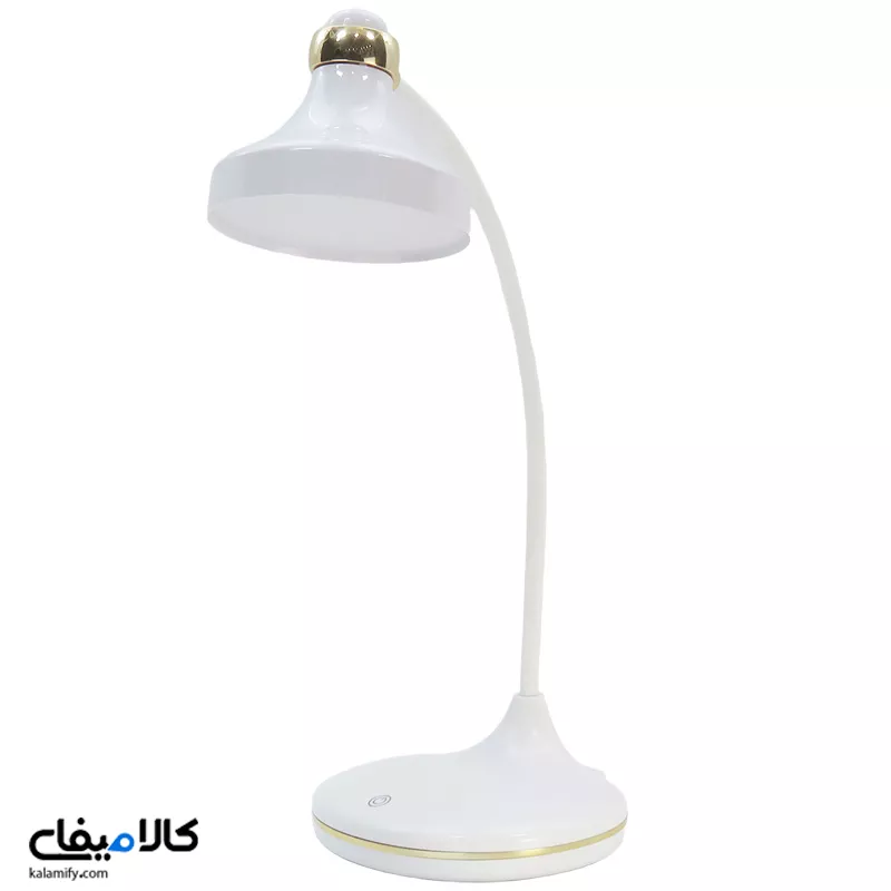 چراغ مطالعه شارژی دیمردار سفید طلایی