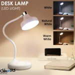 چراغ مطالعه شارژی دیمردار سفید طلایی - تصویر 11