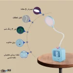 چراغ مطالعه و خواب کودک عروسکی 7 رنگ - تصویر 5