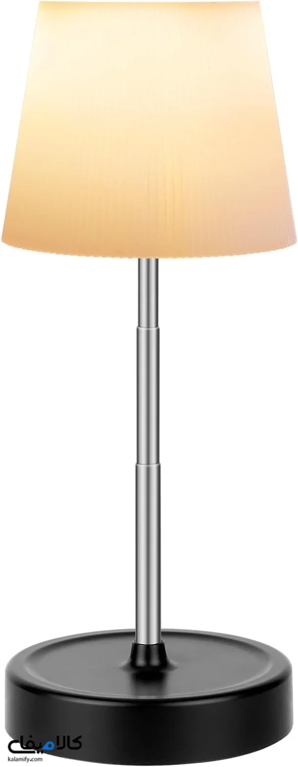 چراغ خواب و رومیزی چتری شارژی لمسی LED با قابلیت تنظیم ارتفاع، نور ملایم و طراحی مدرن - تصویر 13