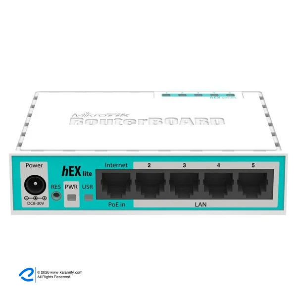 روتر میکروتیک مدل RB 750-R2 HEX Lite روتر میکروتیک مدل RB 750-R2 HEX Lite