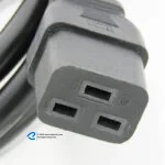 کابل برق 3 پین سرور منبع تغذیه مدل EU-C19 3Gx2.5MM طول 1.5 متر