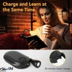 چراغ مطالعه گیره ای کتاب در 2 رنگ سفید و مشکی دیمردار - تصویر 12