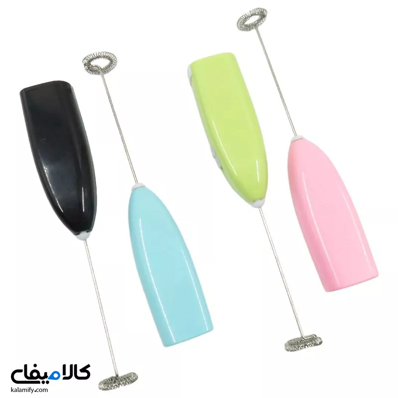 همزن کف ساز (فوم‌ساز شیر) باتری‌خور رنگی