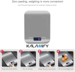 ترازوی آشپزخانه دیجیتال 5کیلویی مدل استیل نقره‌ای | نمایشگر LCD - تصویر 9