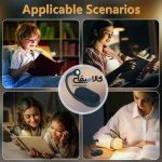 چراغ مطالعه گیره ای کتاب در 2 رنگ سفید و مشکی دیمردار - تصویر 11