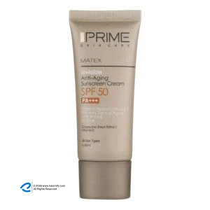 کرم ضد آفتاب و ضد چروک بی رنگ پرایم مدل Matex Colorless SPF50 مناسب انواع پوست حجم 40 میلی لیتر