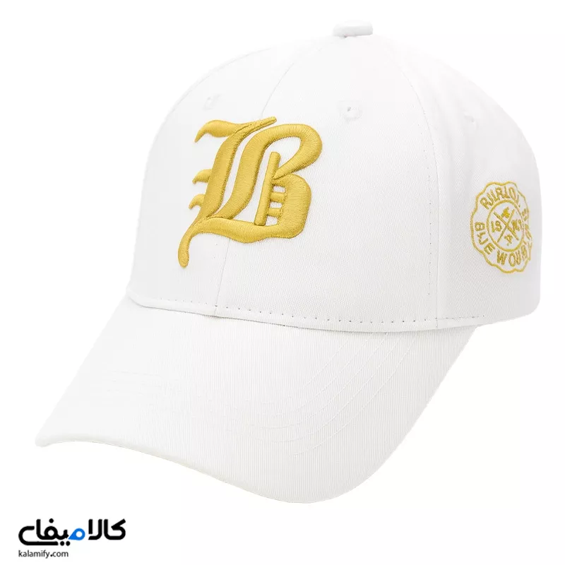 کلاه آفتابی LB رنگ سفید طلایی