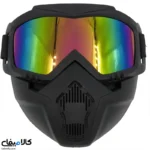 ماسک موتورسواری عینک‌دار | محافظ صورت و چشم، مناسب آفرود