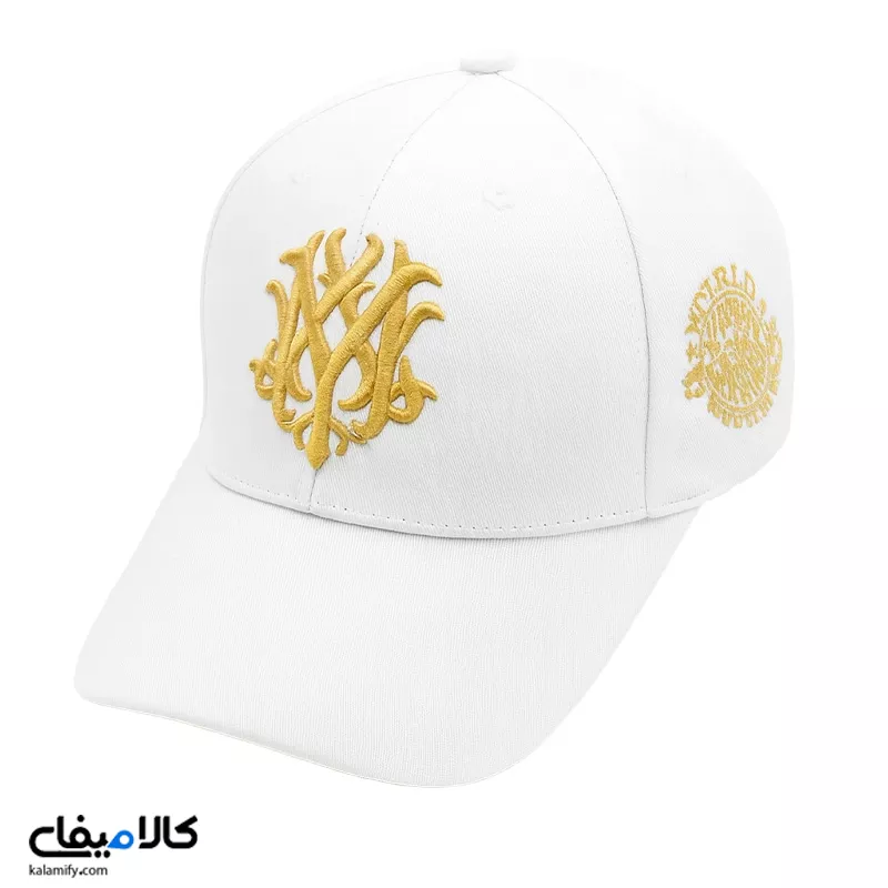 کلاه آفتابی مدل WOLF.M رنگ سفید طلایی