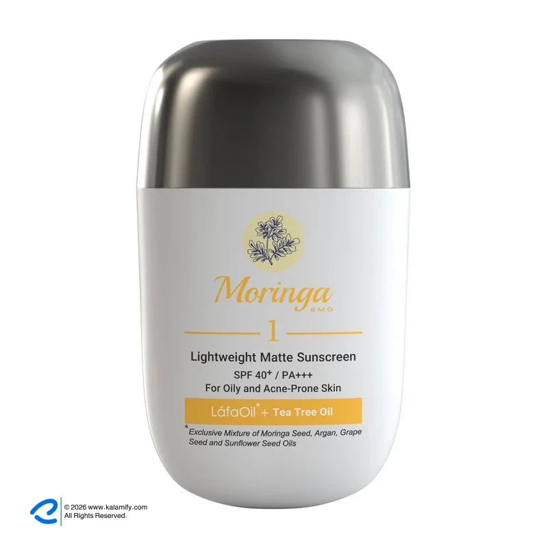 کرم ضد آفتاب بی رنگ مورینگا امو مدل Tea Tree حجم 30 میلیلیتر، با SPF 40 و PA+++، مناسب پوست آکنهدار و چرب، ضدحساسیت، با جلوه مات و ماندگاری 2 ساعت، حاوی محافظ UVA و UVB کرم ضد آفتاب بی رنگ مورینگا امو مدل تی تری
