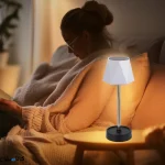 چراغ خواب شارژی لمسی؛ با 3 مدل تنظیم ارتفاع انتخابی شیک، کاربردی و مناسب برای اتاق خواب و رستوران‌ها - تصویر 9