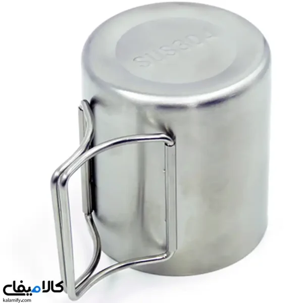 لیوان دسته دار استیل دوجداره - تصویر 4