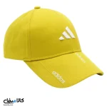 کلاه آفتابی مدل آدیداس 3 خط رنگ زرد