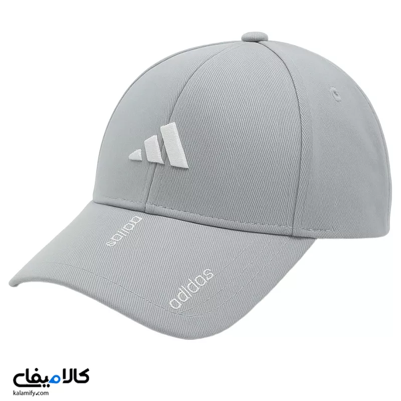 کلاه آفتابی مدل آدیداس ۳ خط رنگ طوسی