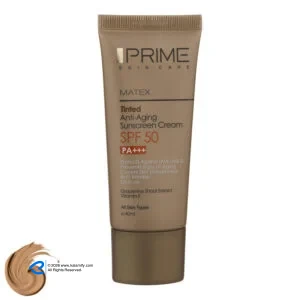 کرم ضدآفتاب رنگی پرایم  SPF50 مدل Matex Tinted Rejuvinating مناسب انواع پوست، حجم 40 میلی‌لیتر