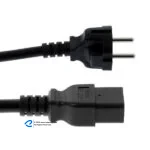 کابل برق 3 پین سرور منبع تغذیه مدل EU-C19 طول 1.5 متر