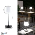 چراغ خواب و رومیزی چتری شارژی لمسی LED با قابلیت تنظیم ارتفاع، نور ملایم و طراحی مدرن - تصویر 15