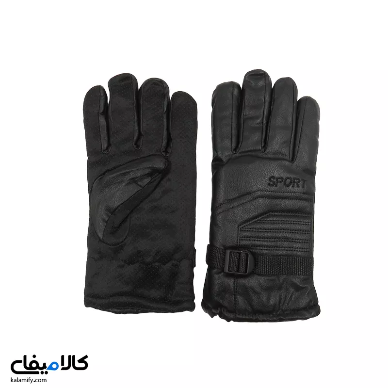 دستکش چرم موتور سواری چرم ضدسرما مدل YH