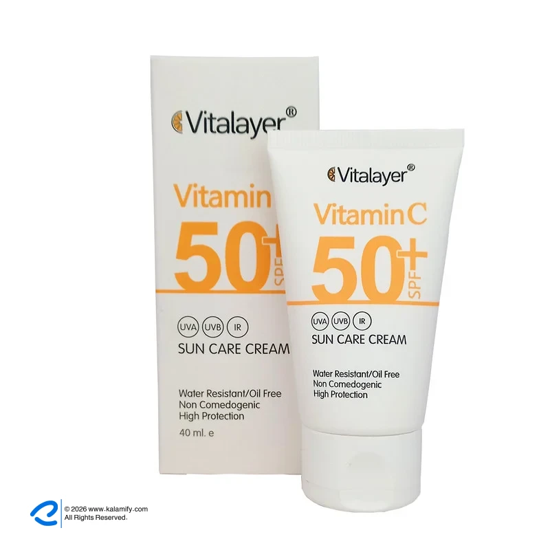 کرم ضد آفتاب بی رنگ ویتالیر +SPF50 مدل Vitamin C مناسب انواع پوست حجم 40 میلی لیتر 1 کرم ضد آفتاب بی رنگ ویتالیر +SPF50 مدل Vitamin C مناسب انواع پوست حجم 40 میلی لیتر - نمای 1